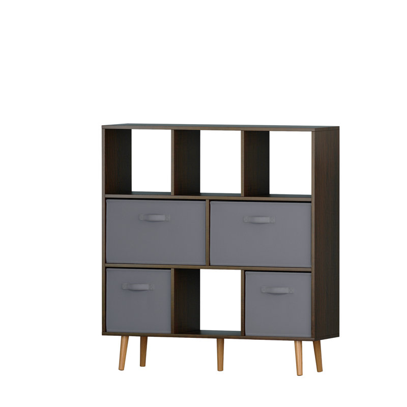 Comerfo Bookcase Ebern Designs Color Brown